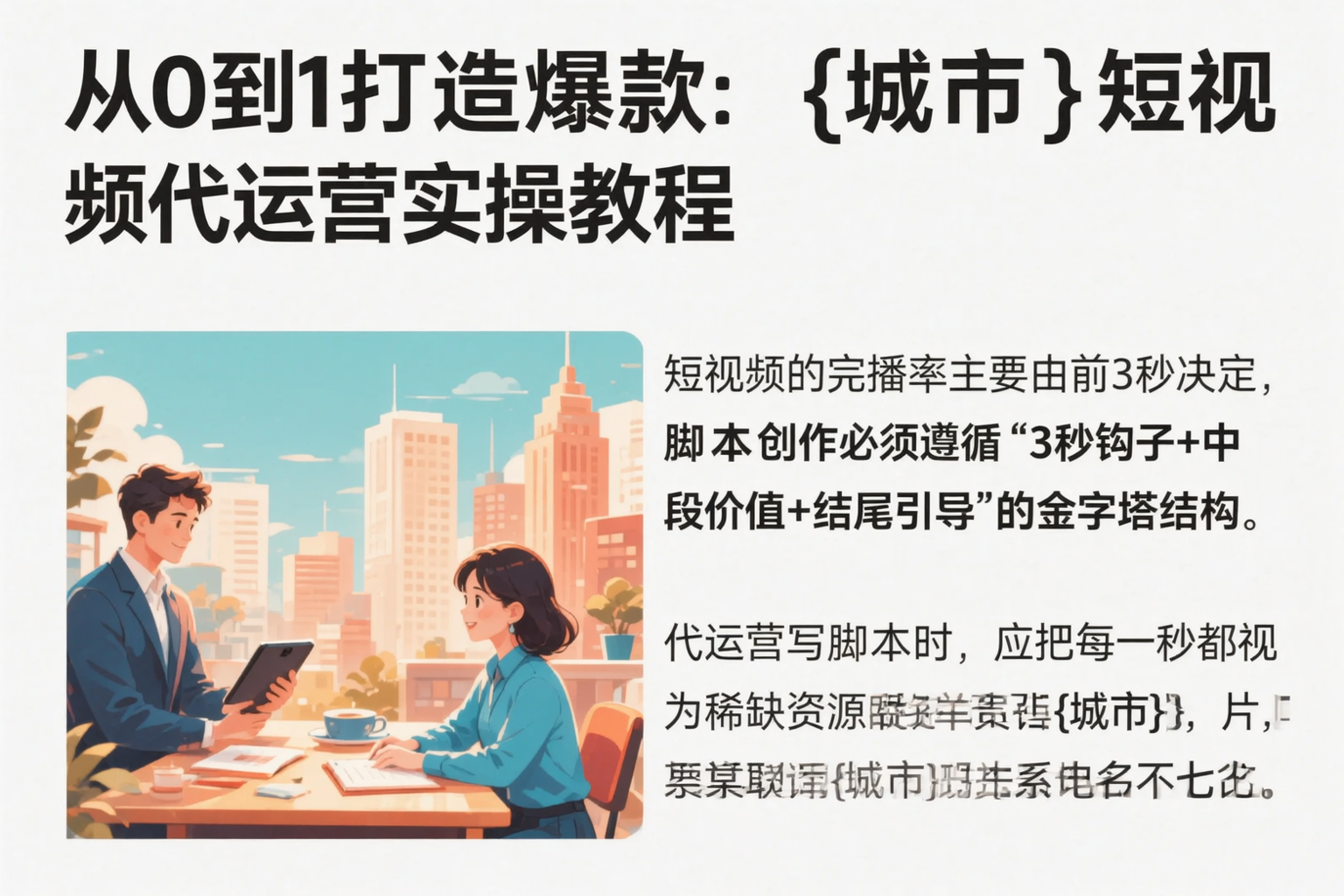 从0到1打造爆款：南平短视频代运营实操教程