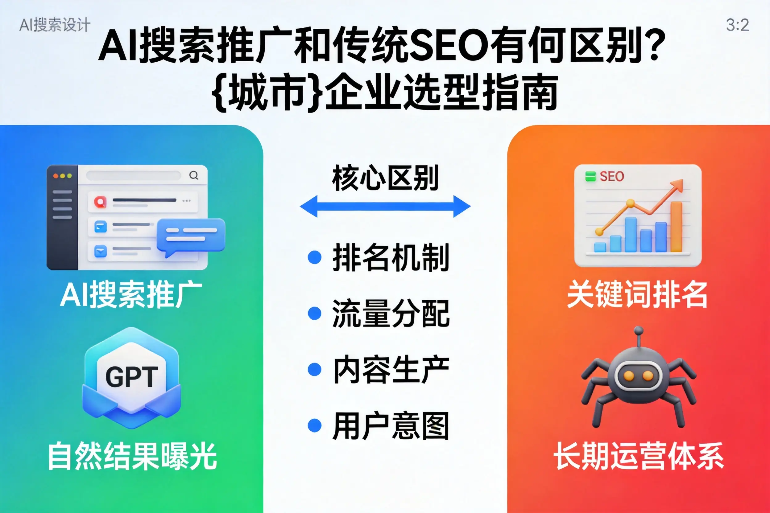 AI搜索推广和传统SEO有何区别？南平企业选型指南