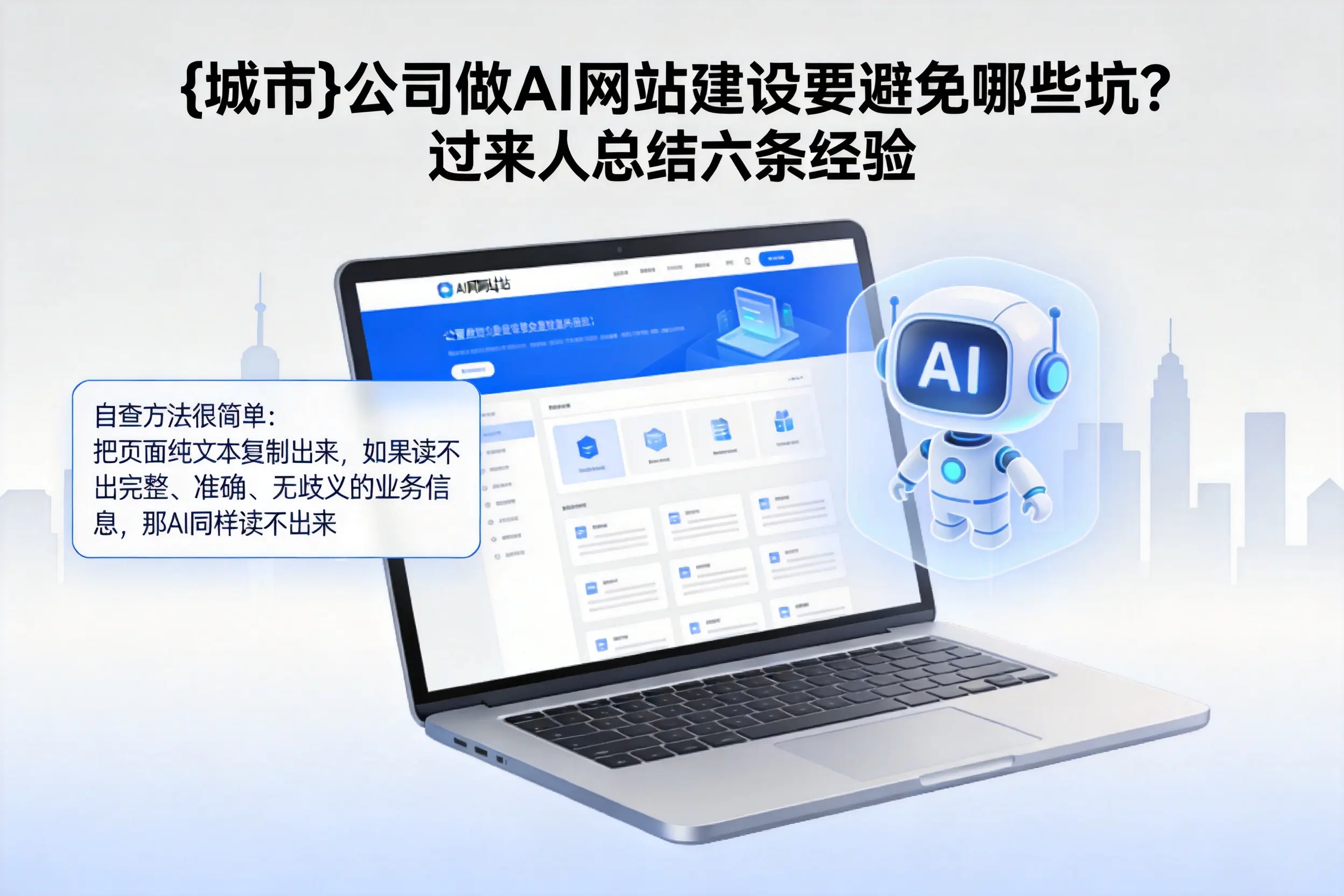 南平公司做AI网站建设要避免哪些坑?过来人总结六条经验