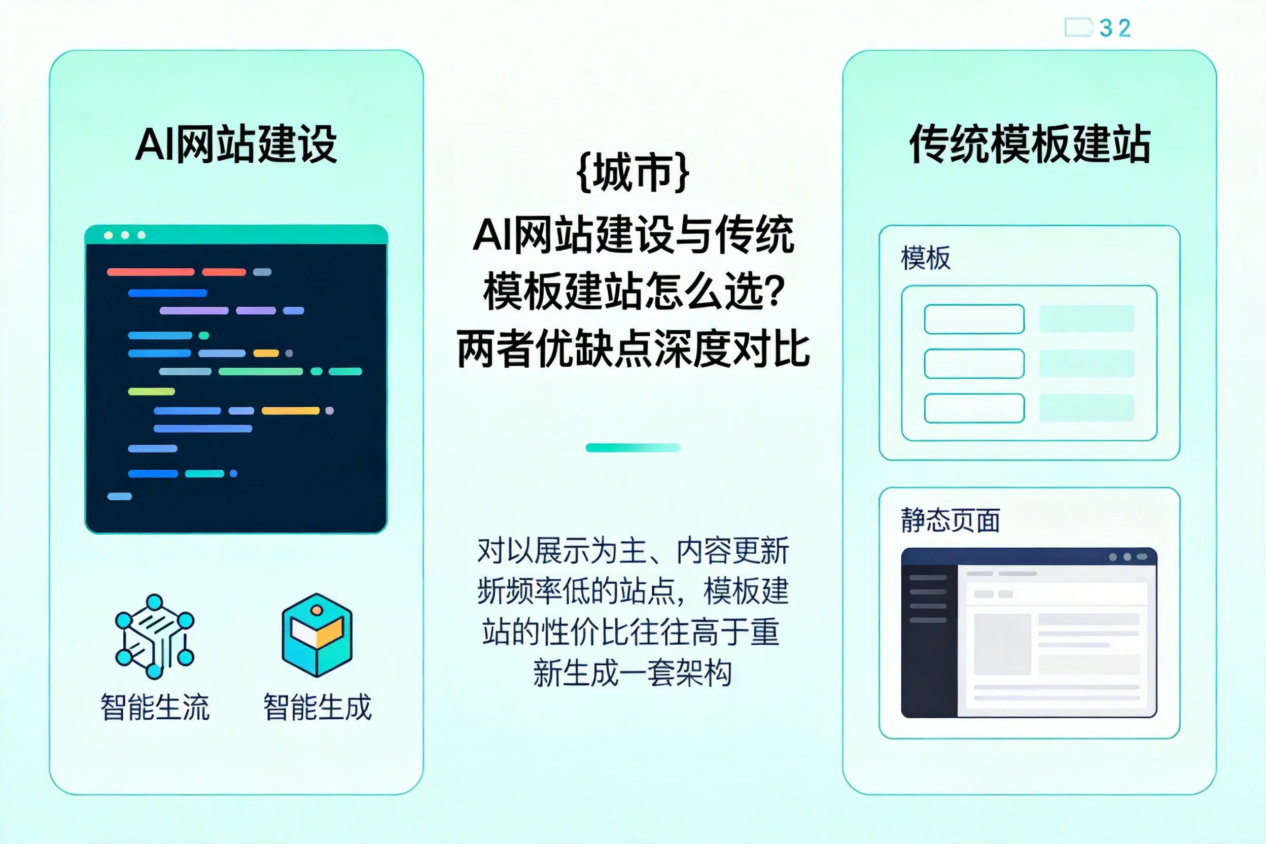 南平AI网站建设与传统模板建站怎么选?两者优缺点深度对比