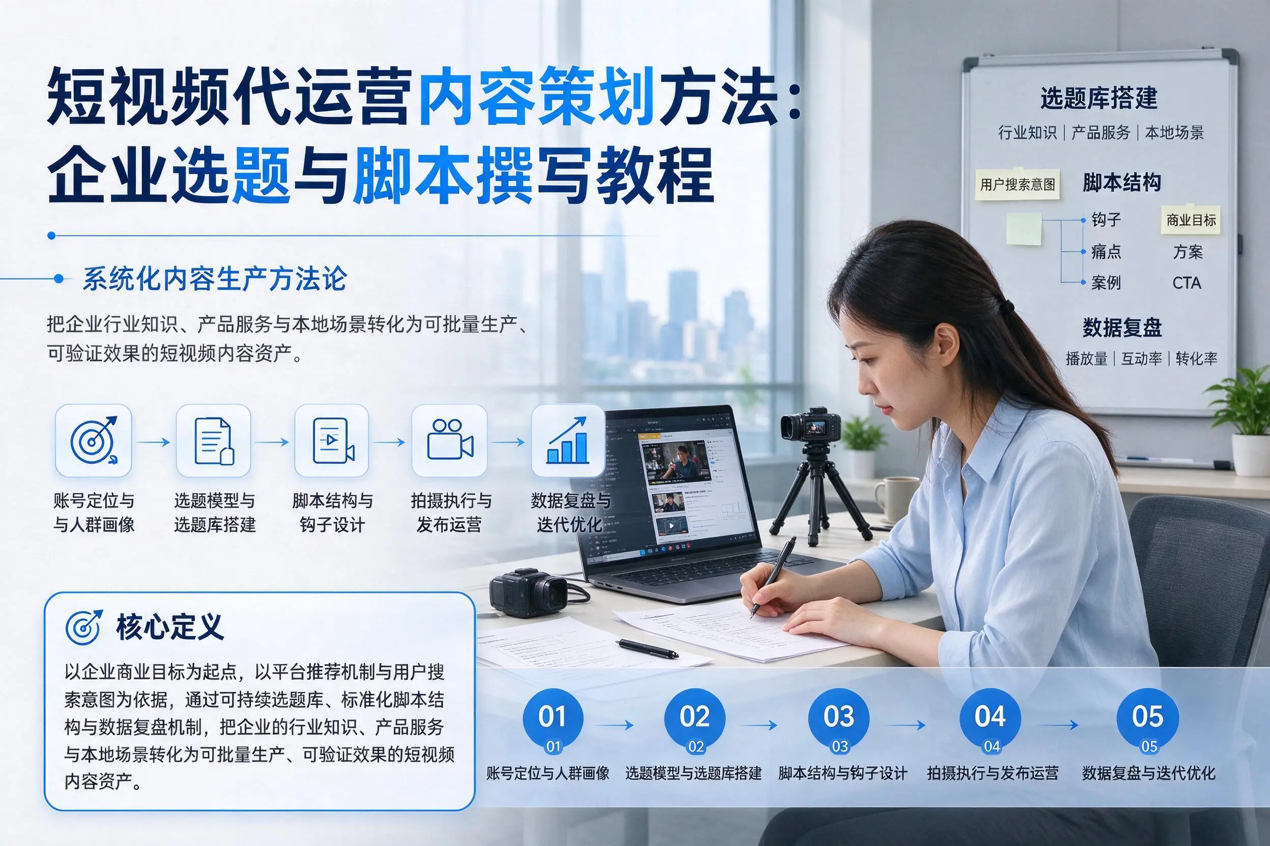 短视频代运营内容策划方法:南平企业选题与脚本撰写教程
