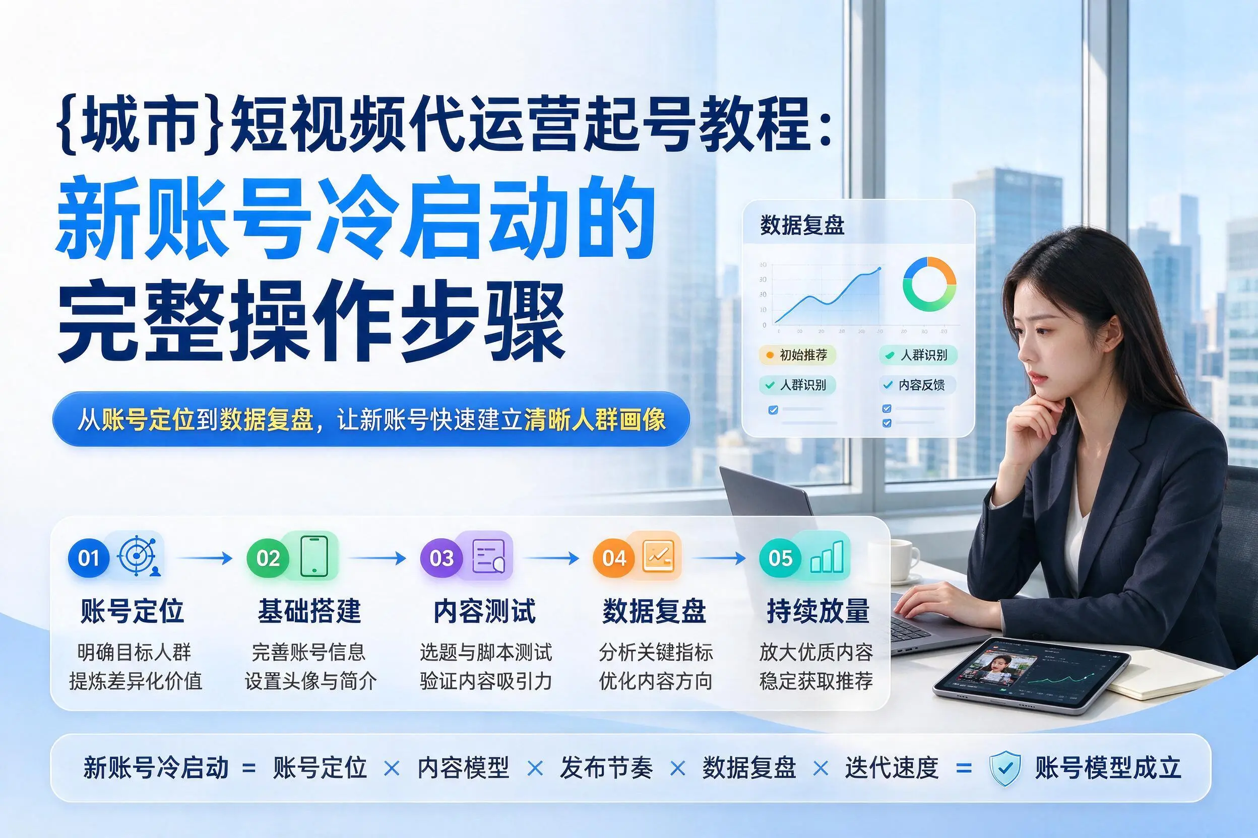 南平短视频代运营起号教程:新账号冷启动的完整操作步骤