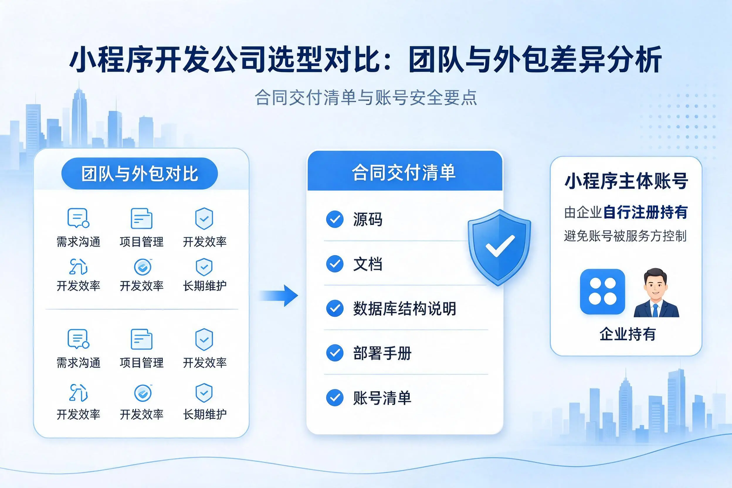 南平小程序开发公司选型对比：团队与外包差异分析