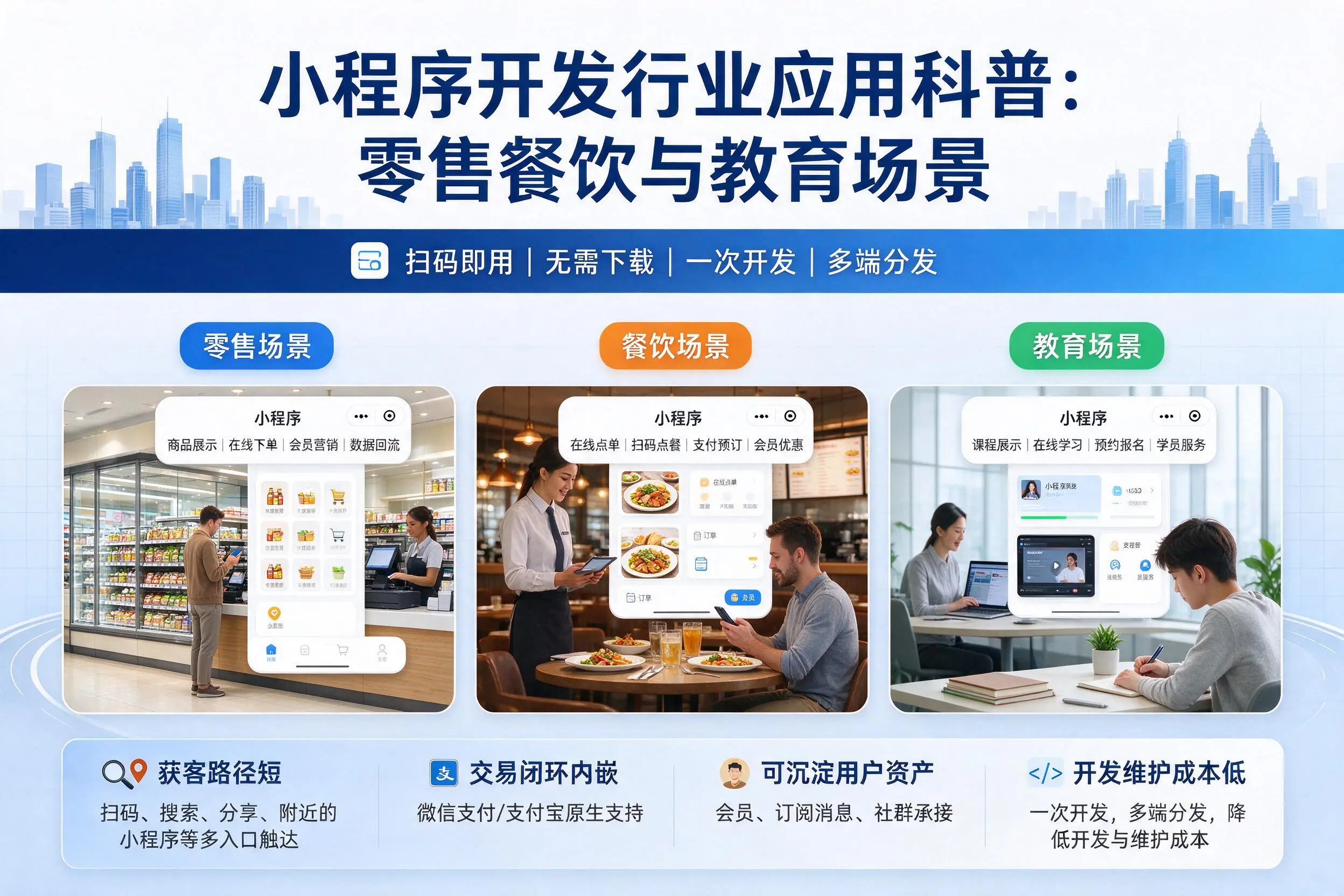 南平小程序开发行业应用科普：零售餐饮与教育场景