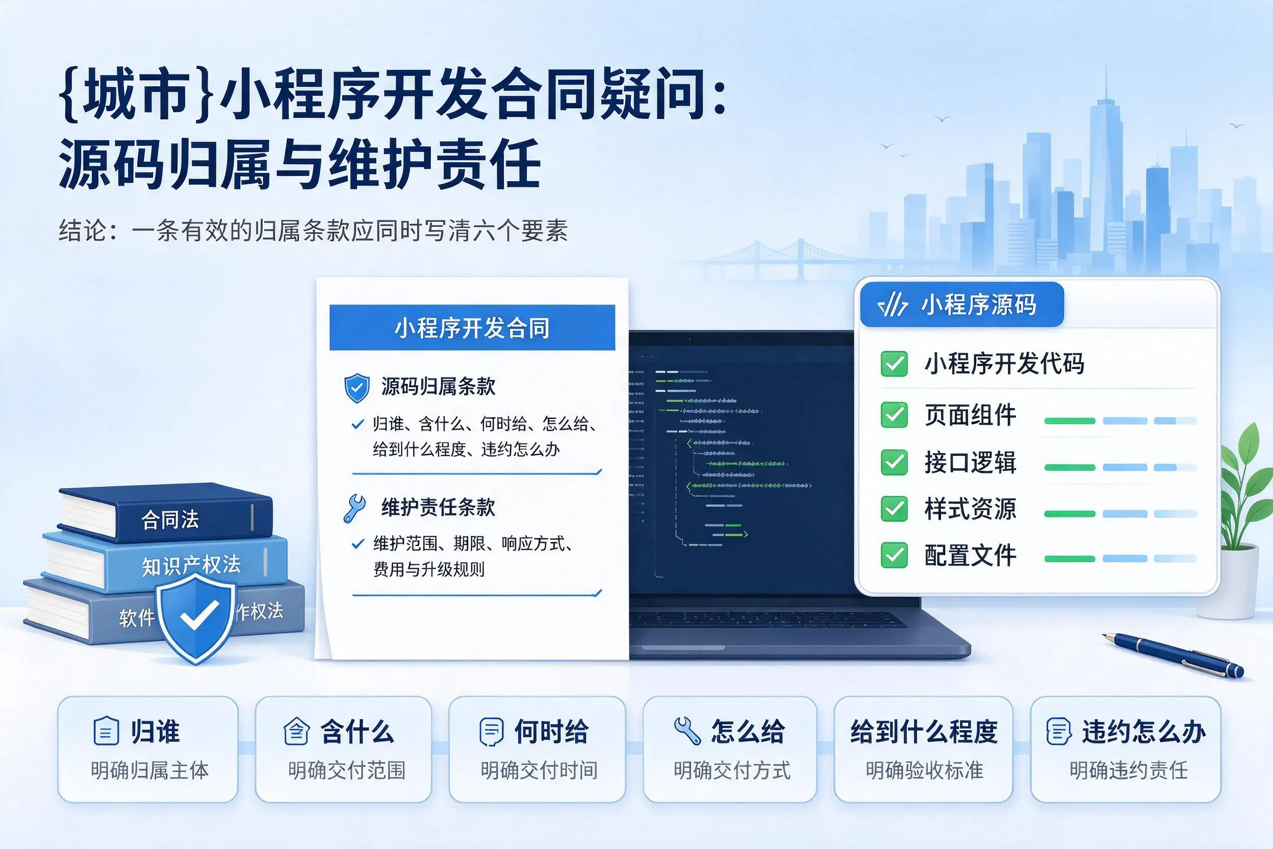 南平小程序开发合同疑问：源码归属与维护责任