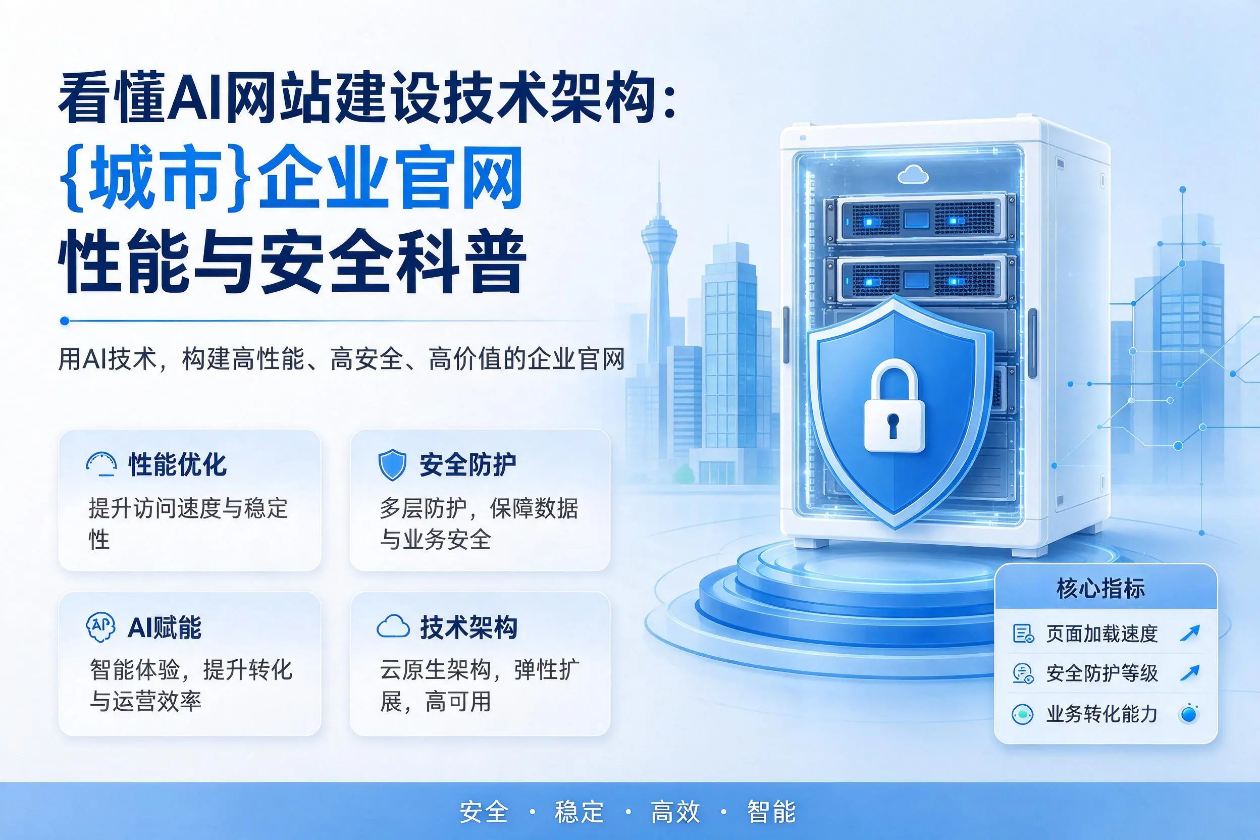 看懂AI网站建设技术架构:南平企业官网性能与安全科普