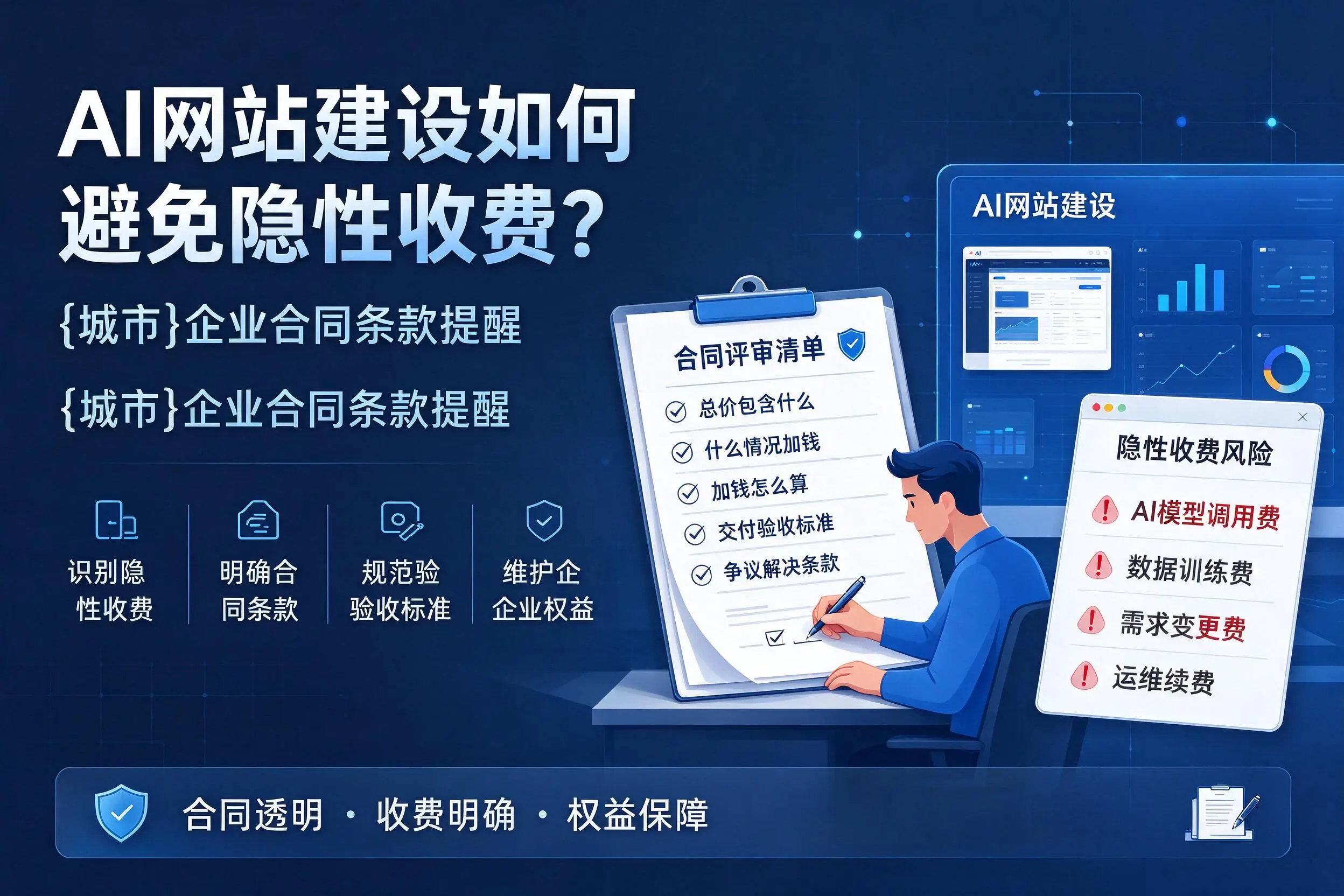 AI网站建设如何避免隐性收费?南平企业合同条款提醒
