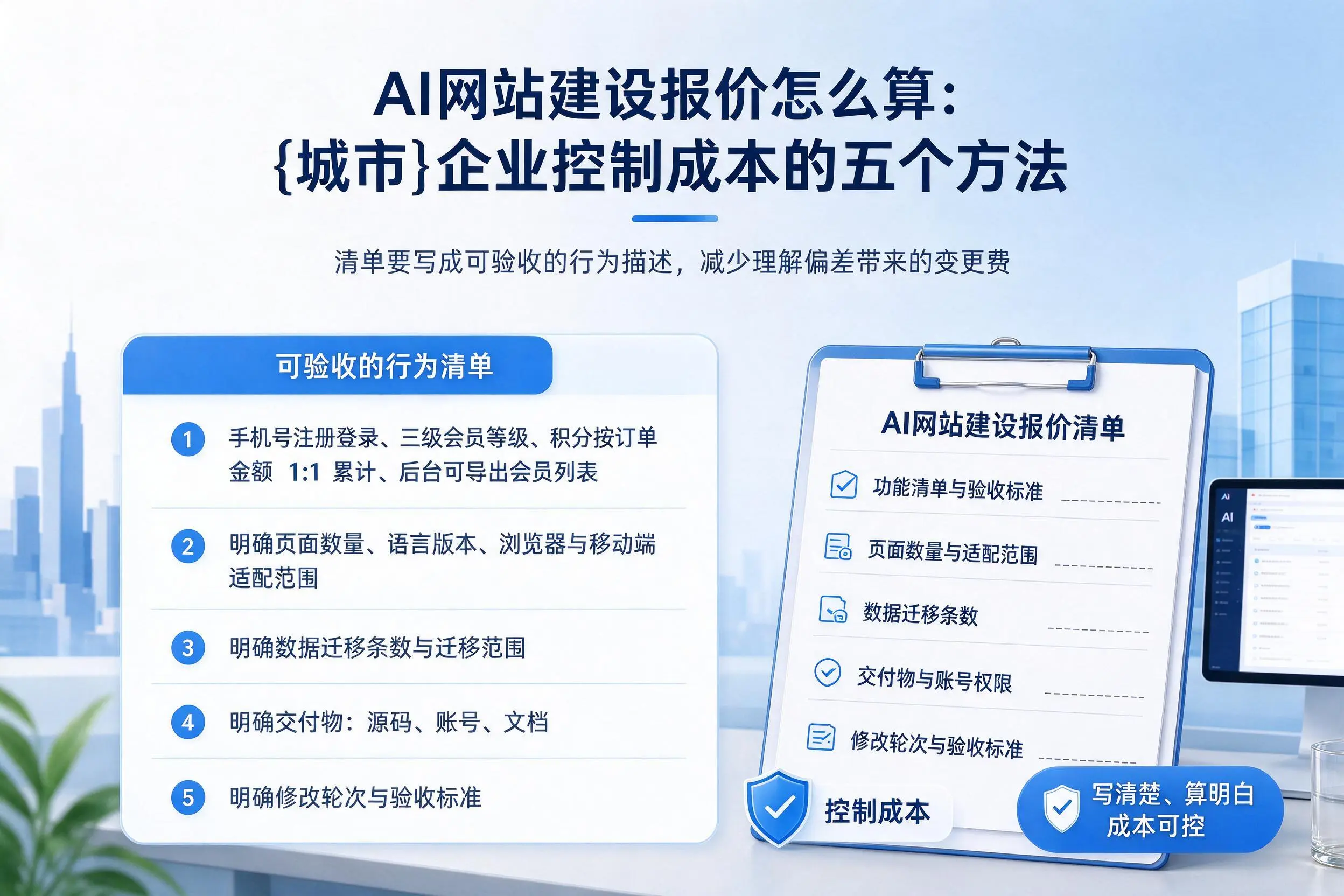 AI网站建设报价怎么算:南平企业控制成本的五个方法